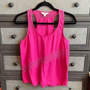 Small Charming Charlie Pink Floral Tank Top